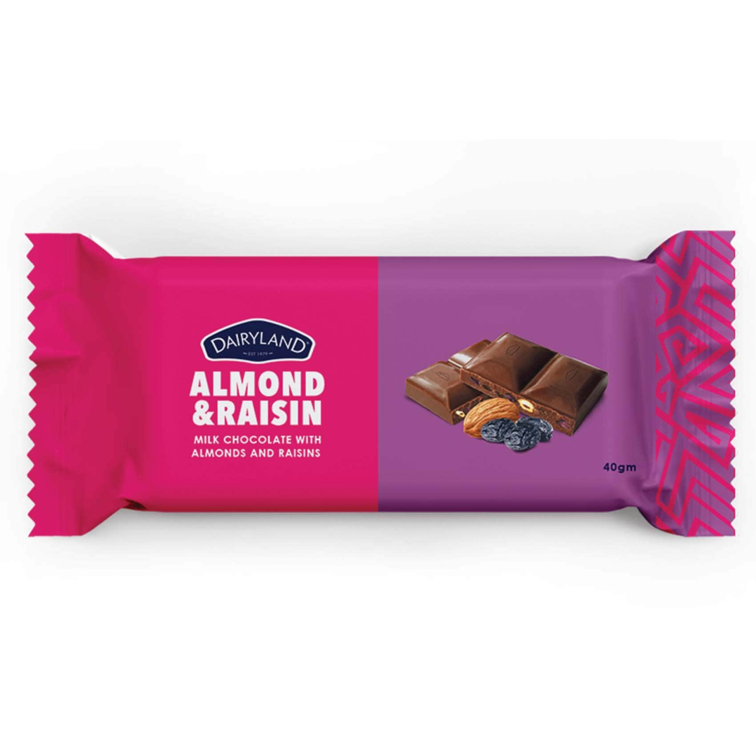 DAIRYLAND ALMOND N RAISIN CHOC 40G
